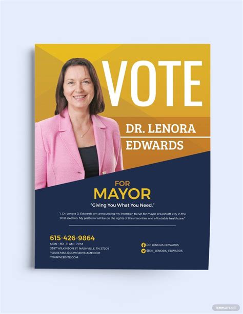 Free Election Flyer Template Microsoft Word Printable Templates