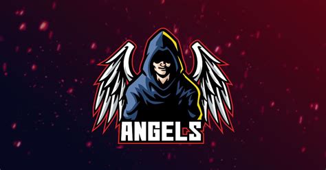 Angels Mascot Logo Esport Graphic Templates Envato Elements
