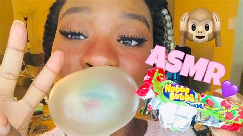 🍬asmr~ Bubble Gum Chewing Whispering With Lots Of Bubbles Youtube