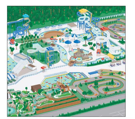 No downloads or installation needed, enjoy! 3D Amusement Park Map Illustration | City maps ...