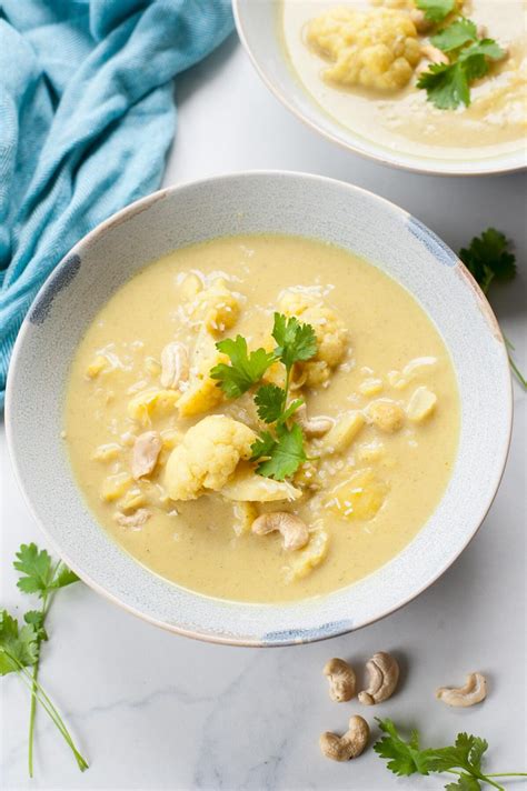 We love this recipe for indian butter cauliflower. Curried cauliflower soup with coconut milk - Everyday ...
