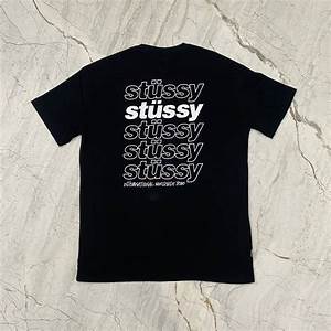 Stussy Stussy Italic Stack Ss Black Size Xlarge Oversize Grailed