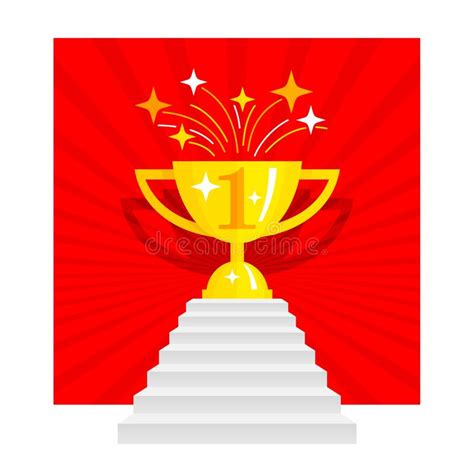 First Place Award People On Pedestal Stock Vector Illustration Of