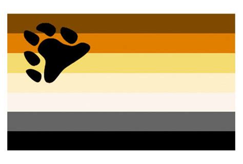 Bear Pride Flag Gay Pride Paw Symbol 3 X 5 Polyester Flag