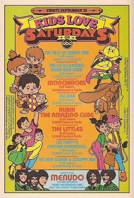 1983 Abc Saturdays Cartoons Ad By Greggkoenig On Rediscover The 80s Saturday Morning