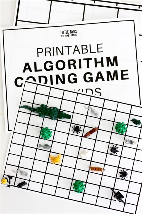 Algorithm Coding Game And Computer Coding For Kids Free Printable