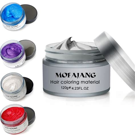 5 Colors 120 Ml Temporary Hair Color Dye Cream Disposable Diy Hair Coloring Products Colored Wax