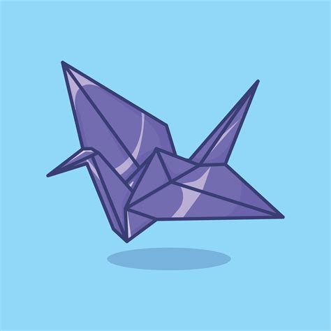 Simple Cartoon Illustration Origami Paper In The Shape Of A Swan