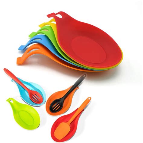 Unibird 1pc Silicone Spoon Rest Placemat Heat Resistant Dinnerware Pad