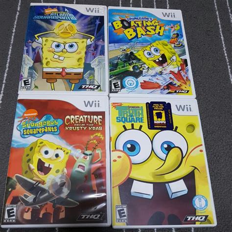 Preloved Wii Games Spongebob Squarepants Hobbies And Toys Toys And Games