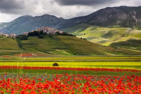 Castelluccio A Village In Umbria In The Apennine Mountains Of Central