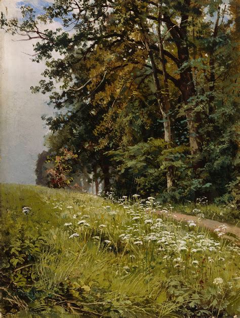 Landscape Ivan Shishkin Painting Poster Print Textured Etsy