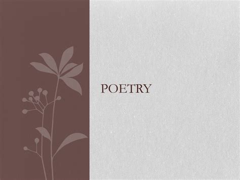 Ppt Poetry Powerpoint Presentation Free Download Id9638861