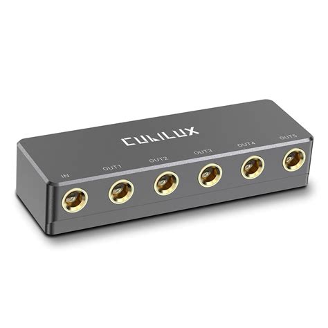 Cubilux Passive 5 Way 14 Stereo Audio Splitter Box Multiport 635mm