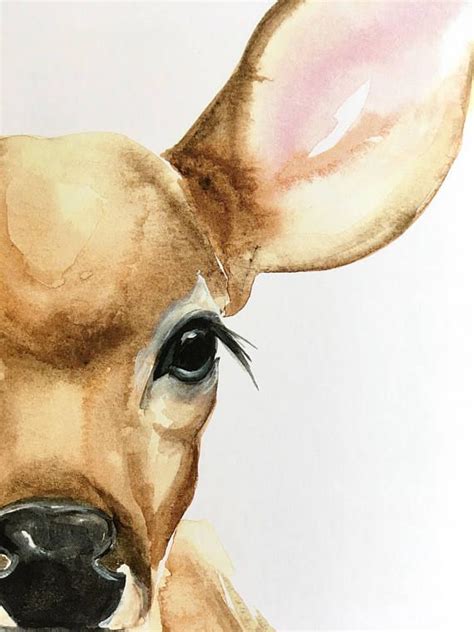 Download 1,495 watercolor animal free vectors. Fawn 4 Original Watercolor PRINT | Watercolor pencil art ...
