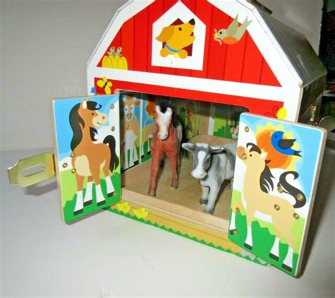 Melissa And Doug Wooden Latches Barn Childrens Toy Ebay