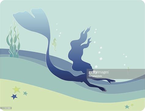 Vector Diving Mermaid High Res Vector Graphic Getty Images