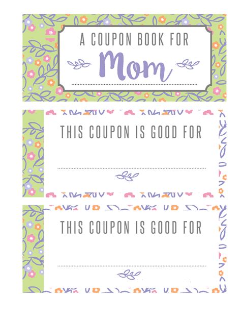 Make Your Own Mothers Day Coupon Book Printable Ting