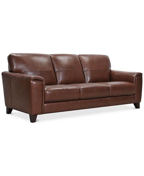 Furniture Brayna 88 Leather Sofa Created For Macys And Reviews