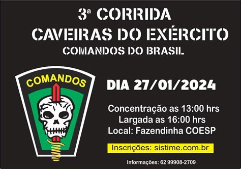 3ª Corrida Caveiras Do Exército Calendário De Corrida