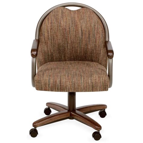Chromcraft Custom Dining Dining Chair with Casters and Memory Foam