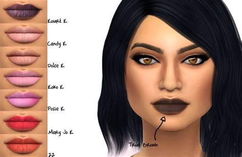 Kylie Cosmetics Sims 4 Cc Makeup Kylie Jenner Lipstick Cosmetics