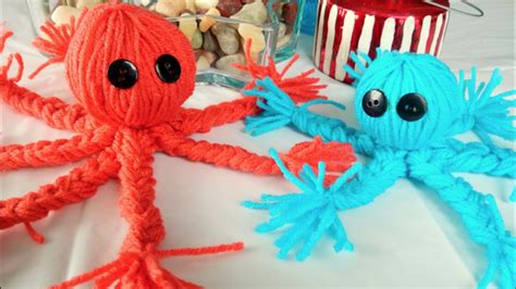 Crafts For Kids How To Make A Yarn Octopus Youtube