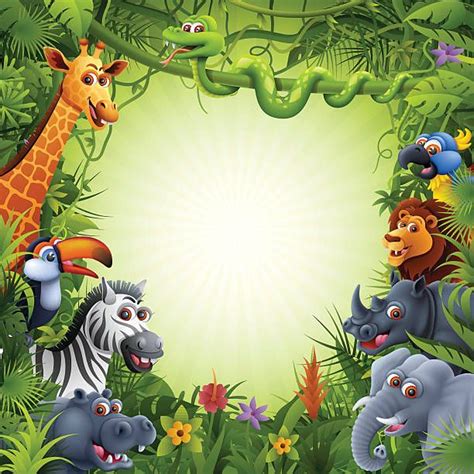 Jungle Animals Cartoon Jungle Animals Cartoon Background Jungle
