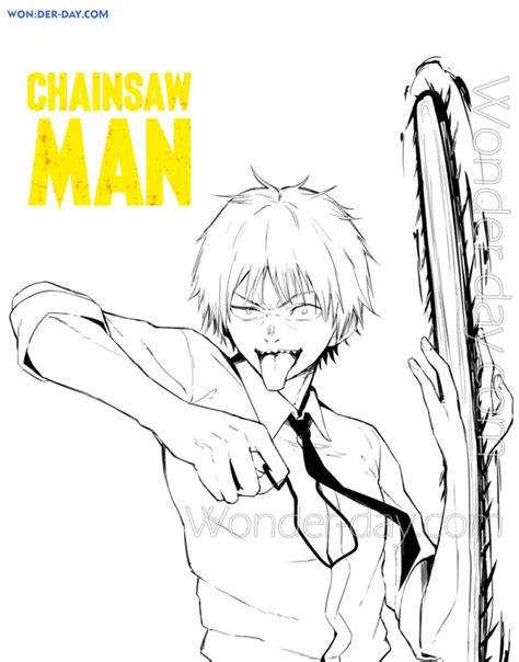 Chainsaw Man Coloring Page