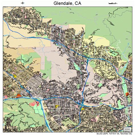 Glendale California Street Map 0630000