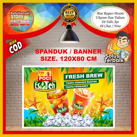 Jual Spanduk Banner Es Teh Poci Fresh Murah Shopee Indonesia