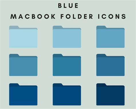 Blue Folder Icons For Mac And Windows Desktop Icons Macbook Icons
