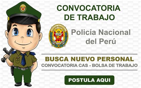💼 Policia Nacional Del Peru Pnp En Busca De Personal Para Nueva Convocatoria Cas
