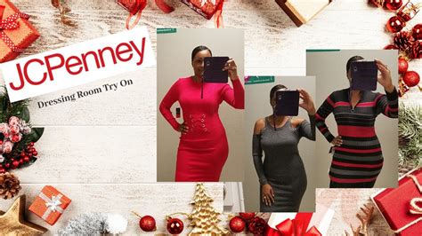 shop with me jcpenney dressing room try on holiday dresses 2019 youtube