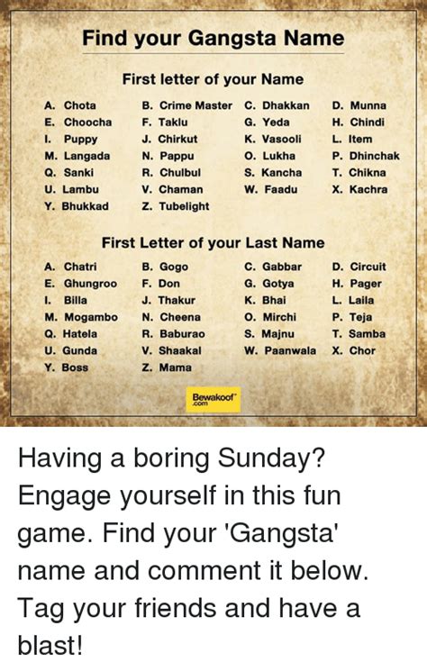 Top Gangster Names