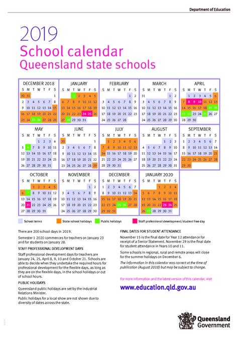 Printable Calendar Queensland 2020 Calendar Printables Free Templates