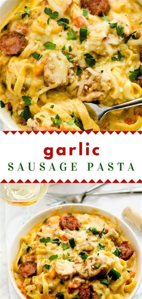 #pasta #dinner #recipe #garlic if you're not familiar with honeynut squash, they're like tiny butternut squashes, with the same shape. Creamy Garlic Sausage Pasta | Recipe | Yummy pasta recipes ...