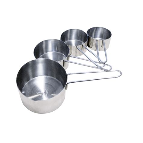 Stainless Steel Measuring Cup Set 4 Pcs Set Omcan