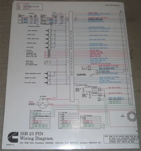 Cummins Isb 23 Pin Wiring Schematic Diagram Fold Out For Ecm 3942860