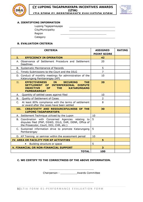 Annex A Ltia Forms 1 7 A Identifying Information Lupong Tagapamayapa