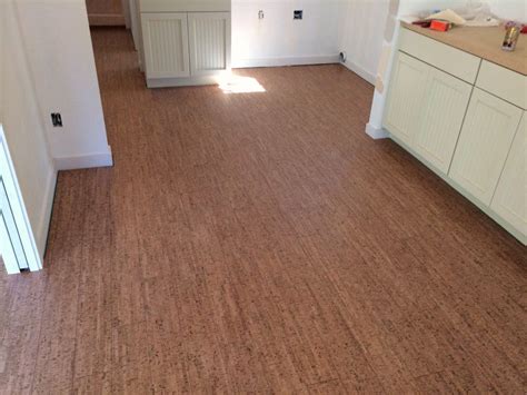 Natural Cork Floors Installed In Kitchen Interior Floor Designs