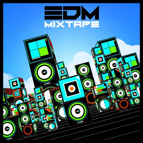 Edm Mixtape Album Cover Illustration Music Design
