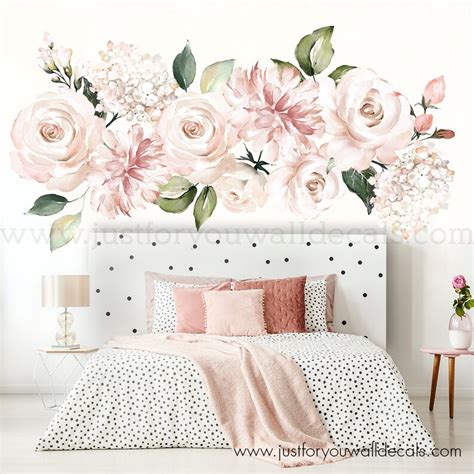 Large Flower Set Flower Wall Decal Floral Wall Decal Etsy