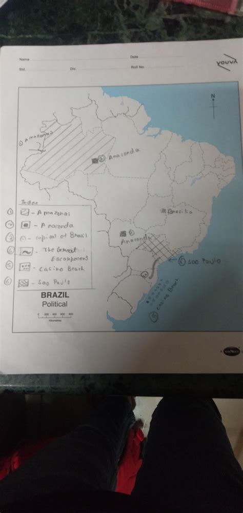 Mark The Following In The Outline Map Of Brazil Write The Name And