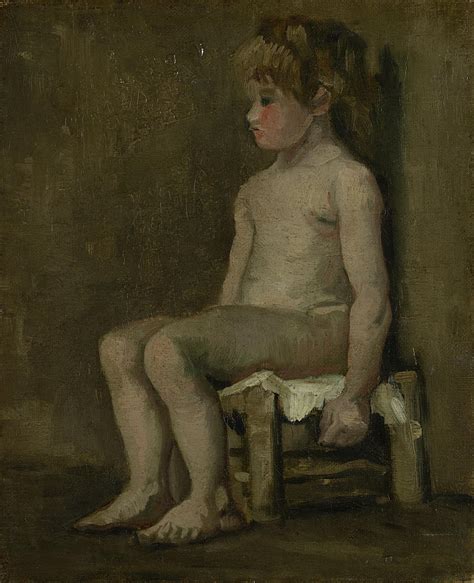 Nude Girl sentado Vincent van Gogh Impressão de arte