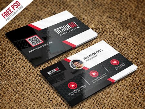 Creative And Modern Business Card Template Psd