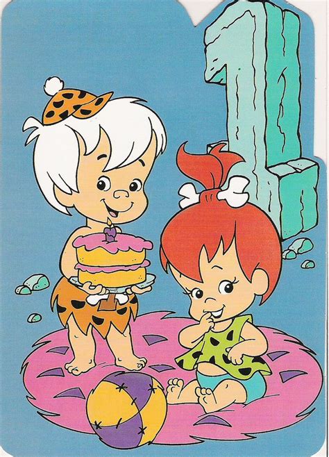 The Flintstones Pebbles And Bamm Bamm Greeting Card 1994 Por