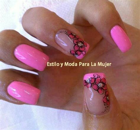 Pin By Nancy Pilar Camacho Velazquez On Uñasrosa Pink Nail Art