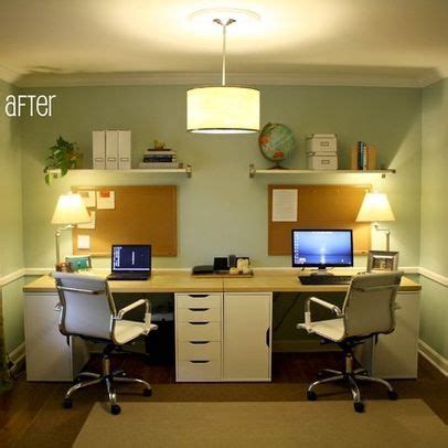 A simple home office setup, using ikea expedit furniture #desk #expedit #home #ikea #ikea_expedit #office. IKEA Home Office Ideas | IKEA Units Office For Two Design ...