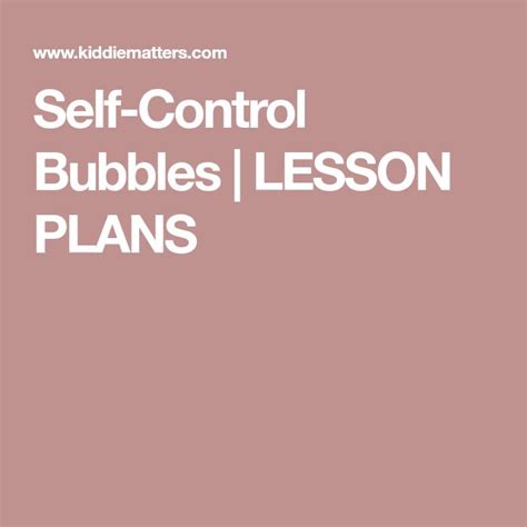 Self Control 50ways To Help Preschoolers Practice Self Control